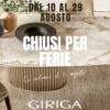 Chiuso per ferie Giriga