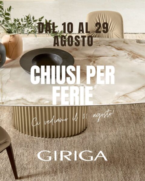 Chiuso per ferie Giriga